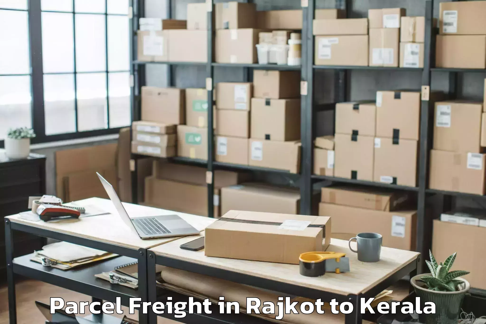 Reliable Rajkot to Mall Of Joy Thrissur Parcel Freight